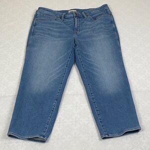 Madewell Stovepipe Jeans Womens 20W Light Wash Denim Cropped Comfort Stretch